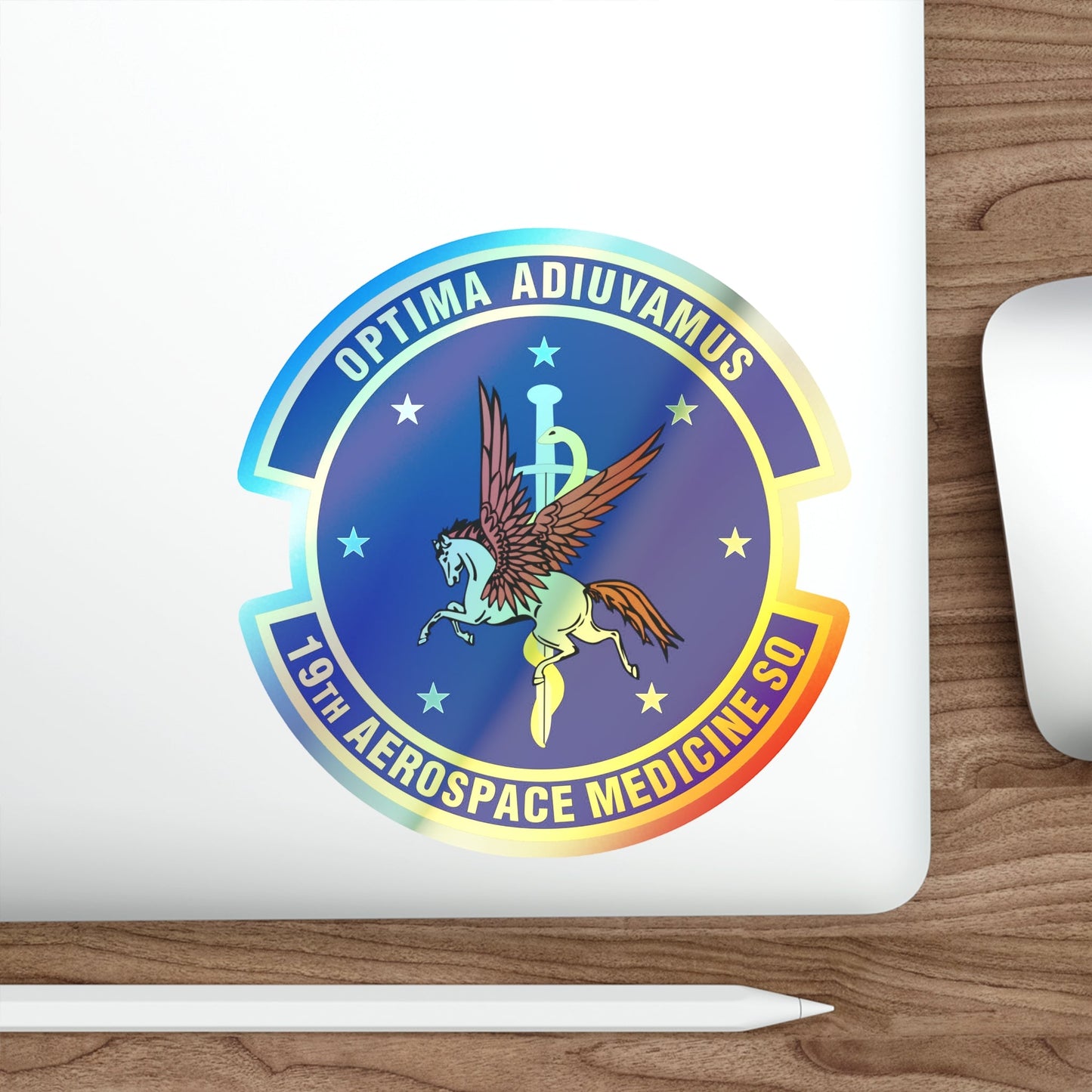 19th Aerospace Medicine Squadron (U.S. Air Force) Holographic STICKER Die-Cut Vinyl Decal-The Sticker Space
