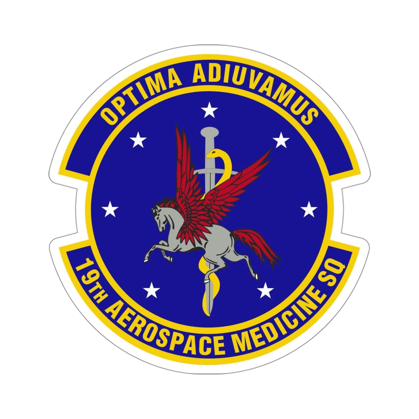 19th Aerospace Medicine Squadron (U.S. Air Force) STICKER Vinyl Die-Cut Decal-4 Inch-The Sticker Space