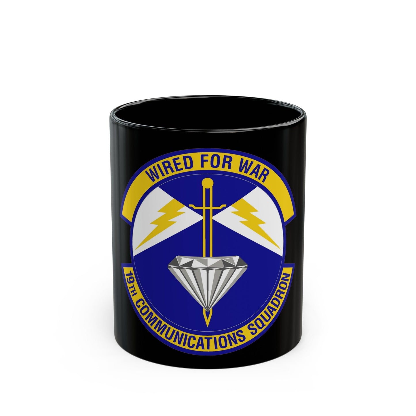 19th Communications Squadron (U.S. Air Force) Black Coffee Mug-11oz-The Sticker Space