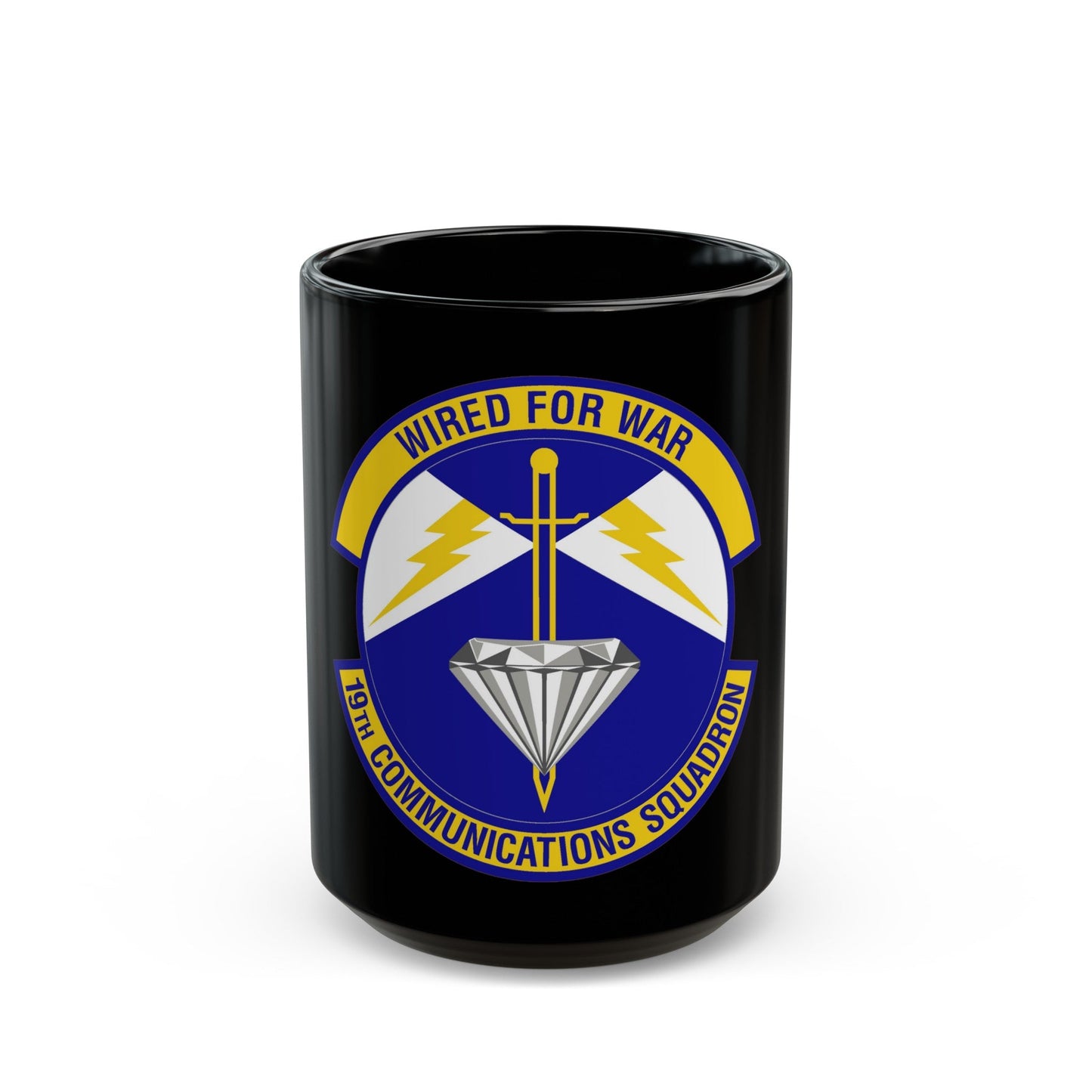 19th Communications Squadron (U.S. Air Force) Black Coffee Mug-15oz-The Sticker Space