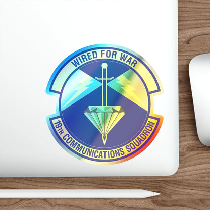 19th Communications Squadron (U.S. Air Force) Holographic STICKER Die-Cut Vinyl Decal-The Sticker Space
