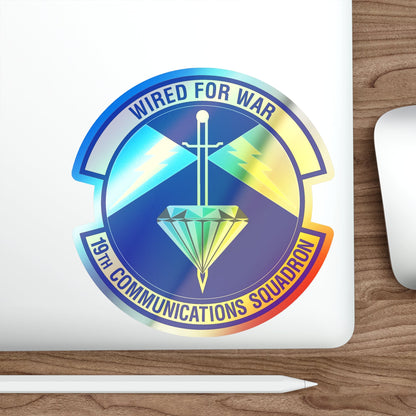 19th Communications Squadron (U.S. Air Force) Holographic STICKER Die-Cut Vinyl Decal-The Sticker Space