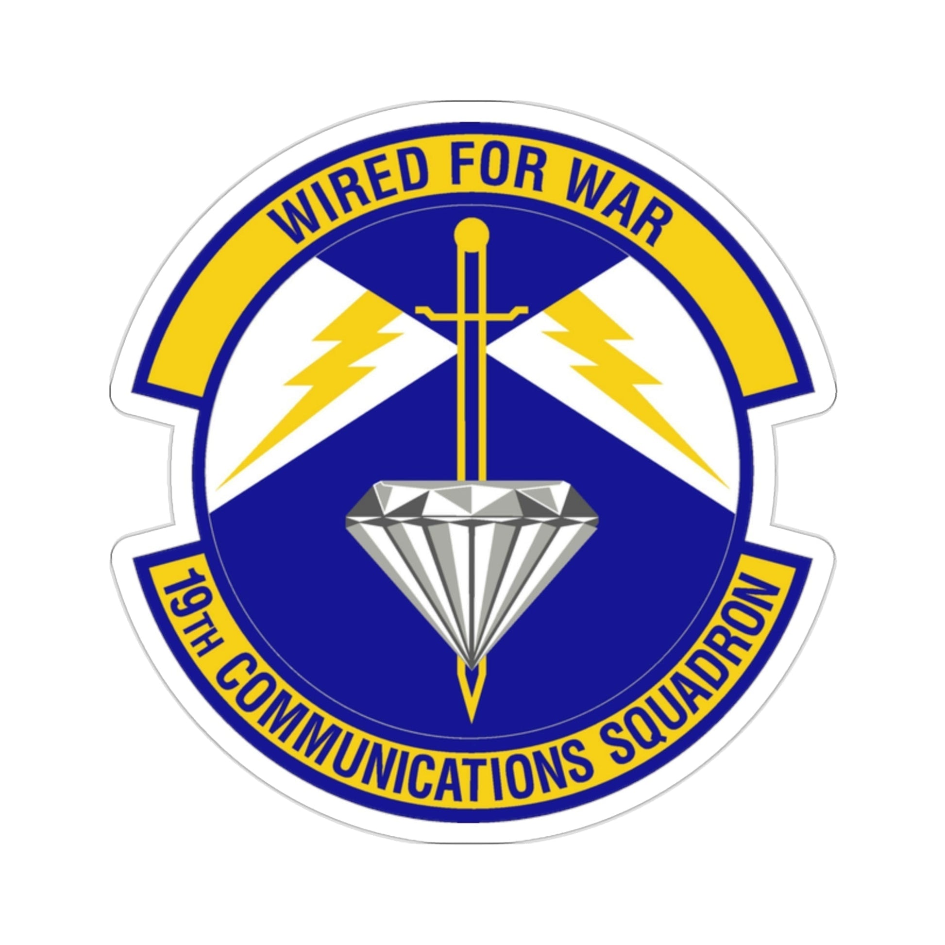 19th Communications Squadron (U.S. Air Force) STICKER Vinyl Die-Cut Decal-2 Inch-The Sticker Space