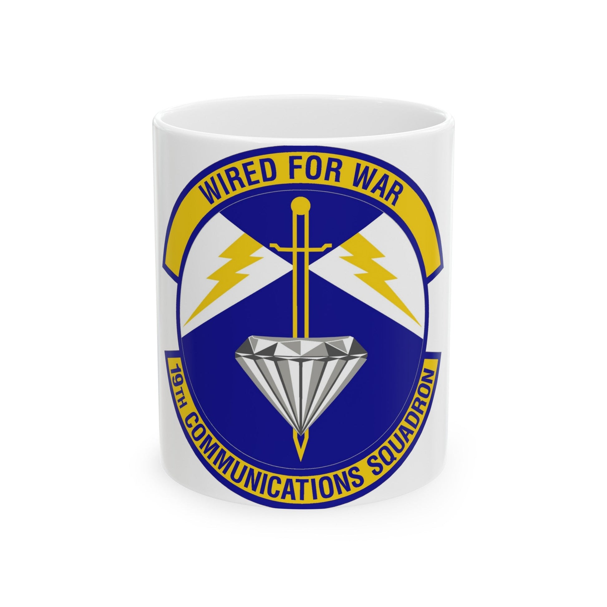 19th Communications Squadron (U.S. Air Force) White Coffee Mug-11oz-The Sticker Space