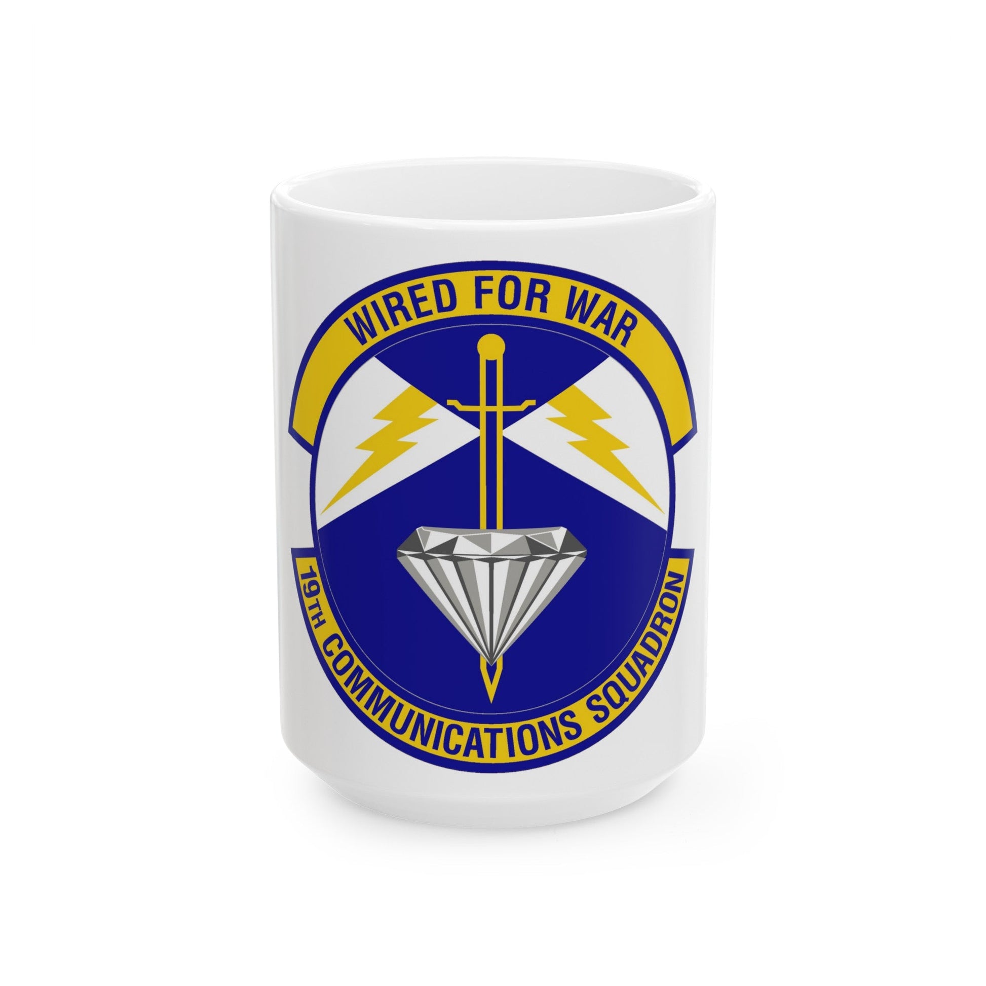 19th Communications Squadron (U.S. Air Force) White Coffee Mug-15oz-The Sticker Space