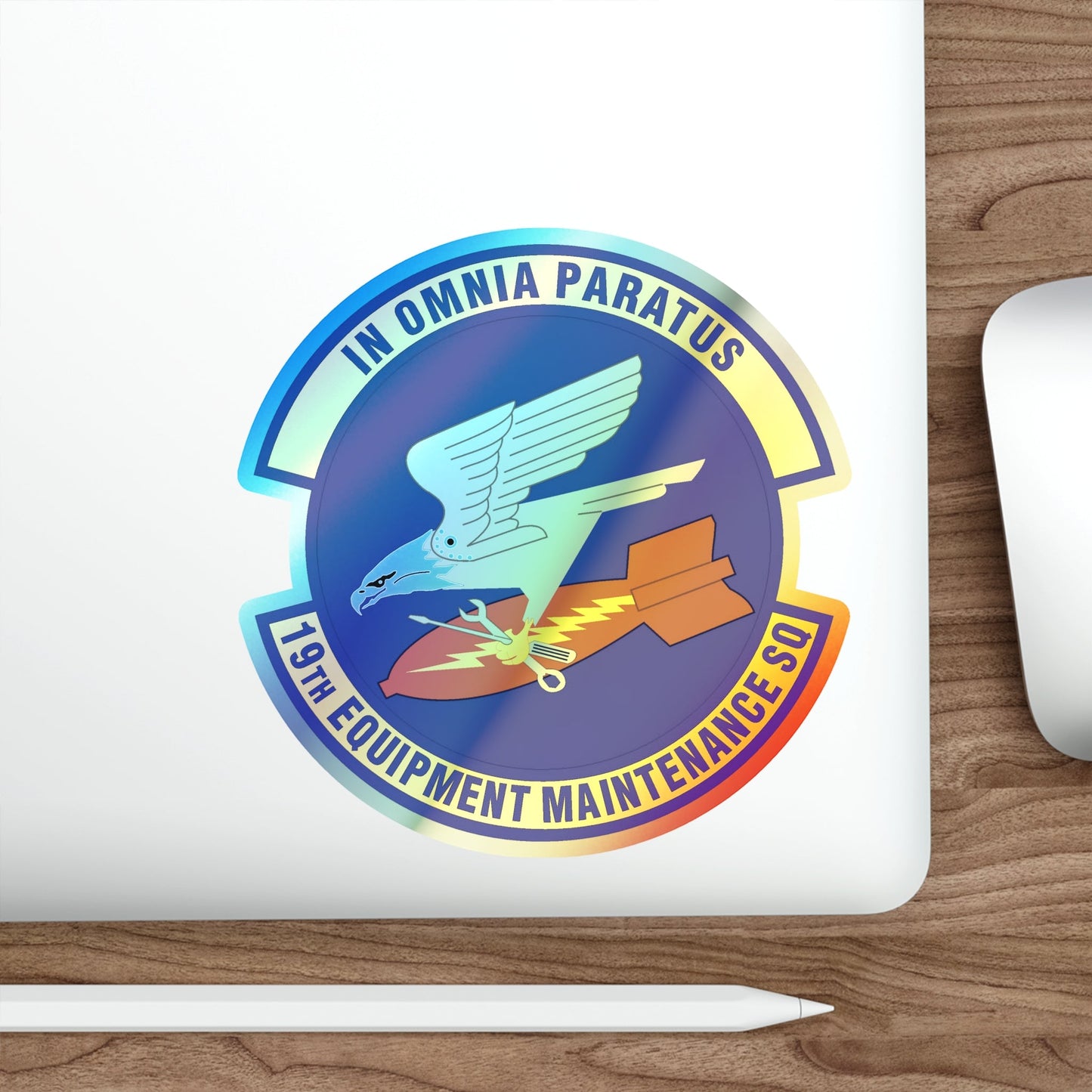 19th Equipment Maintenance Squadron (U.S. Air Force) Holographic STICKER Die-Cut Vinyl Decal-The Sticker Space