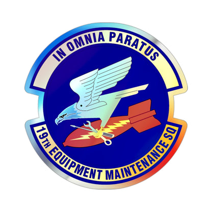 19th Equipment Maintenance Squadron (U.S. Air Force) Holographic STICKER Die-Cut Vinyl Decal-2 Inch-The Sticker Space