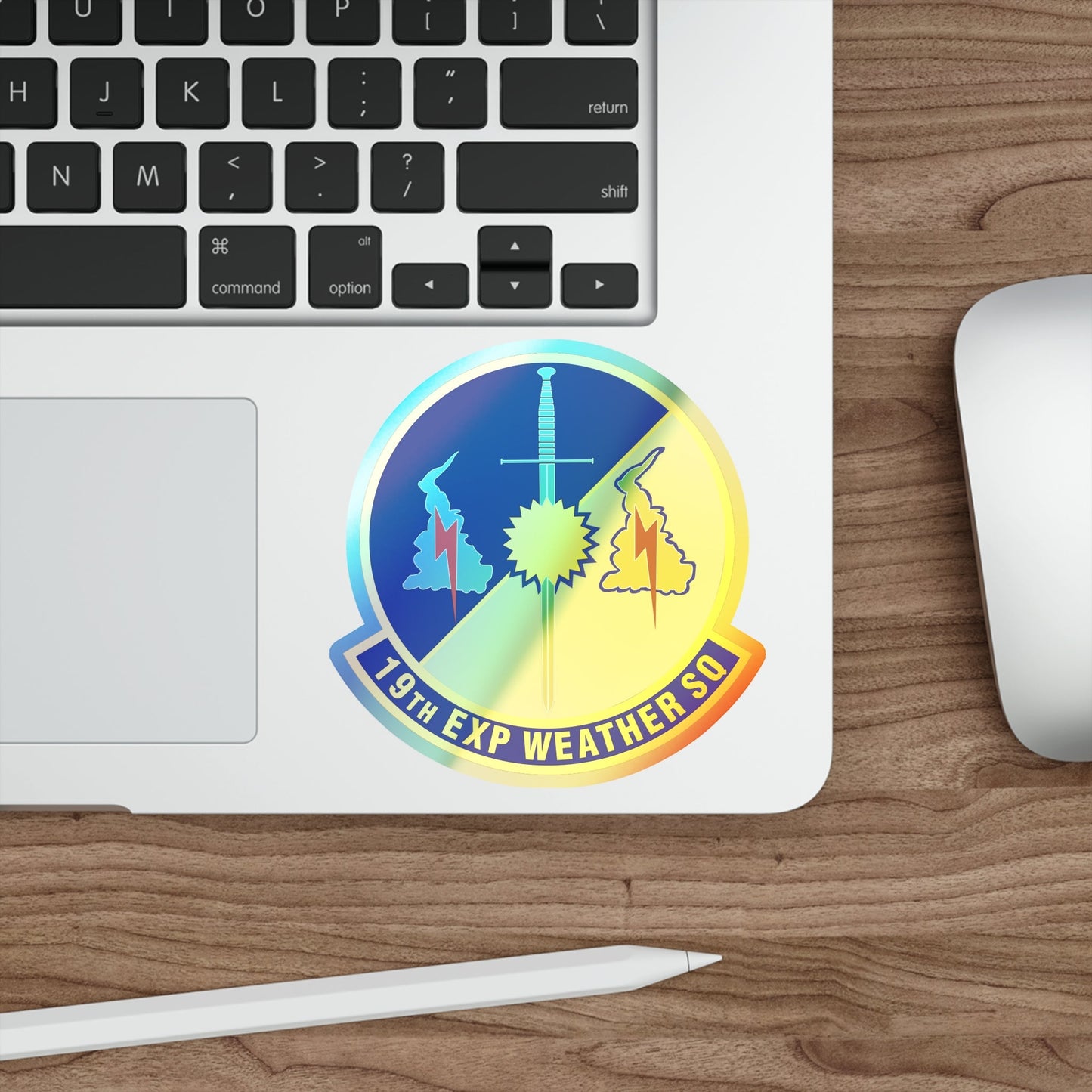 19th Expeditionary Weather Squadron (U.S. Air Force) Holographic STICKER Die-Cut Vinyl Decal-The Sticker Space