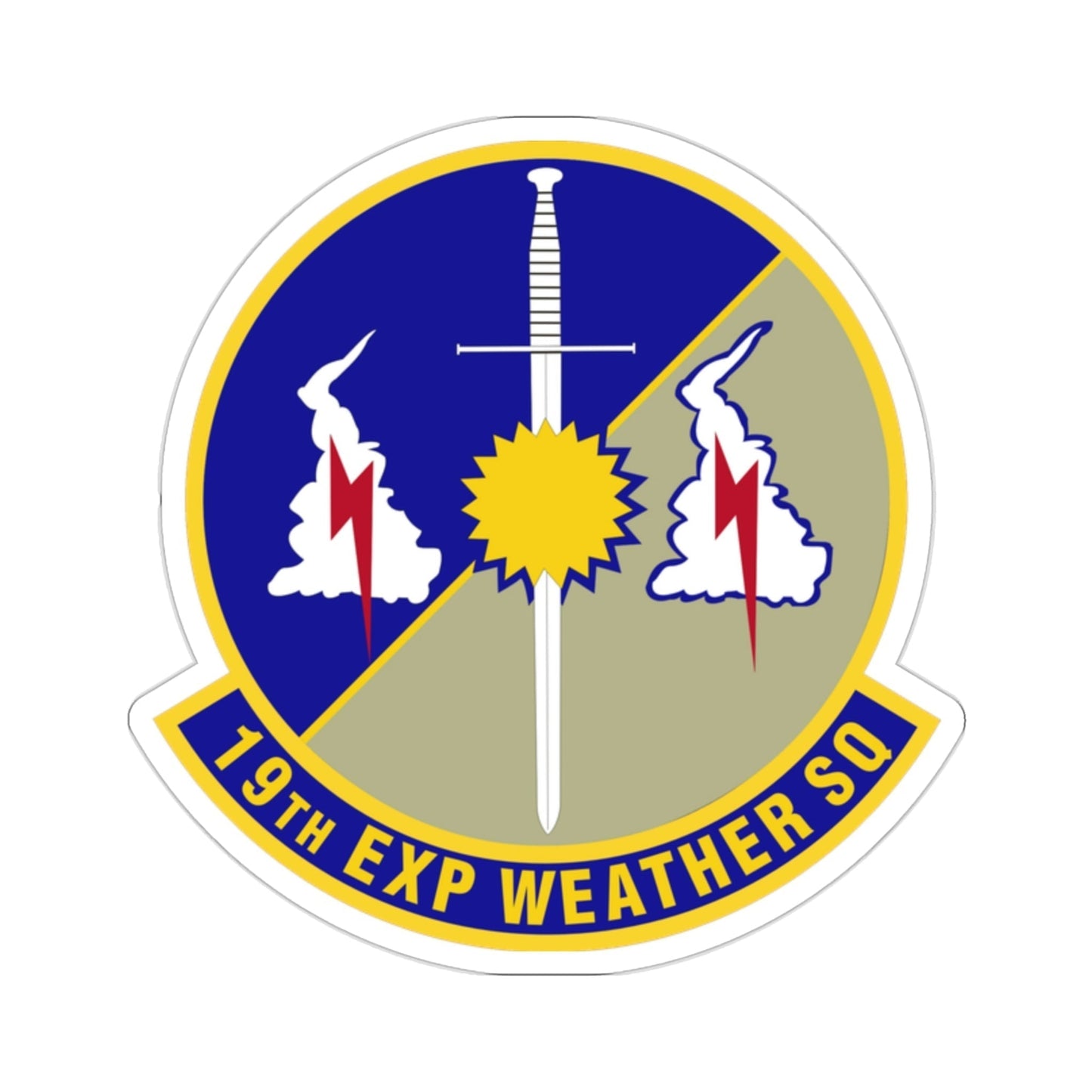 19th Expeditionary Weather Squadron (U.S. Air Force) STICKER Vinyl Die-Cut Decal-2 Inch-The Sticker Space