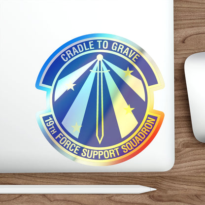 19th Force Support Squadron (U.S. Air Force) Holographic STICKER Die-Cut Vinyl Decal-The Sticker Space