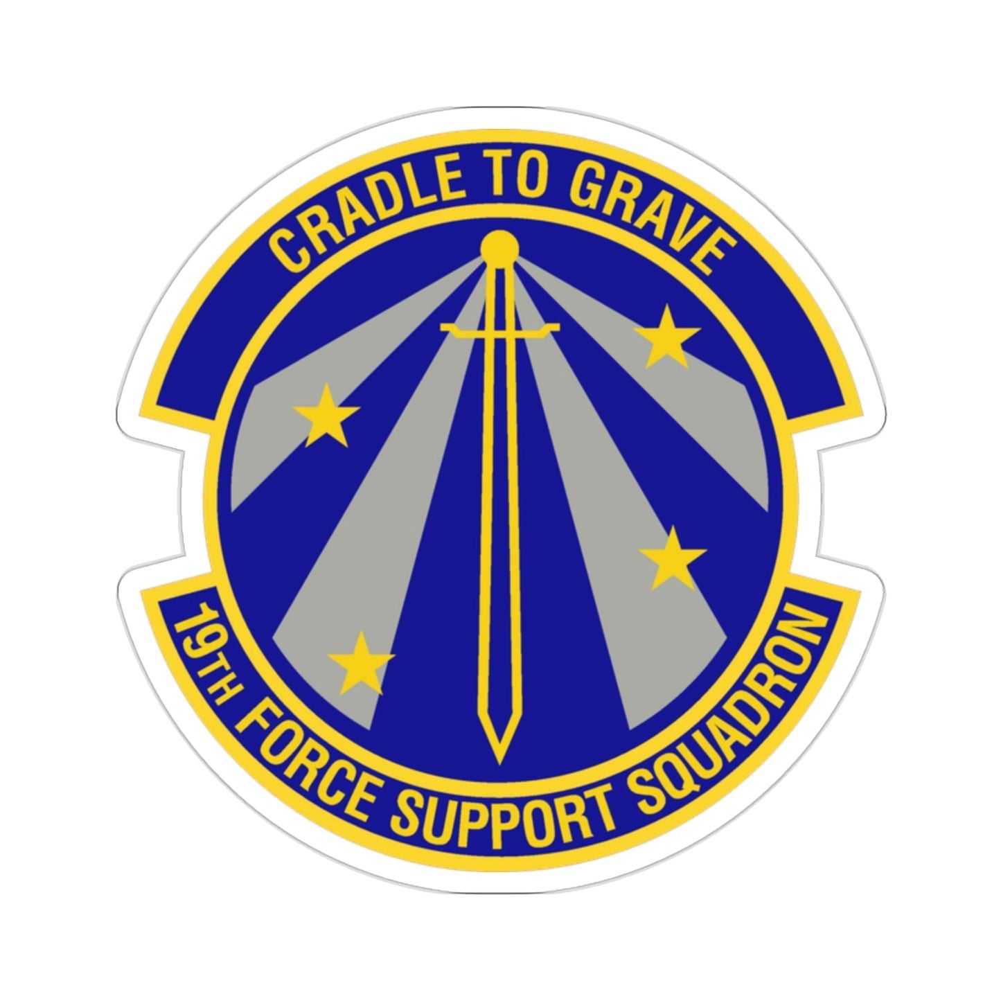 19th Force Support Squadron (U.S. Air Force) STICKER Vinyl Die-Cut Decal-2 Inch-The Sticker Space