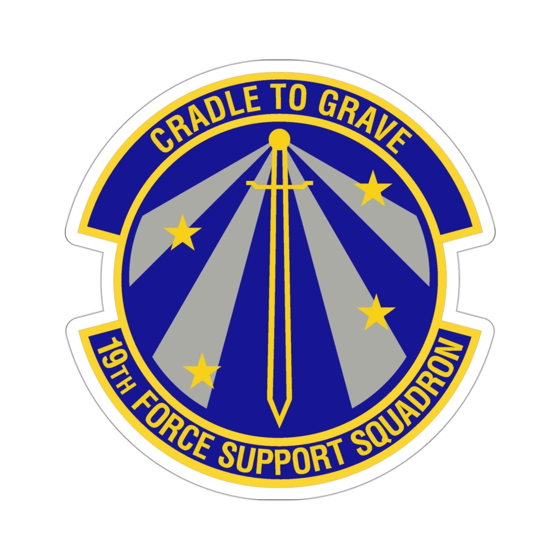 19th Force Support Squadron (U.S. Air Force) STICKER Vinyl Die-Cut Decal-3 Inch-The Sticker Space