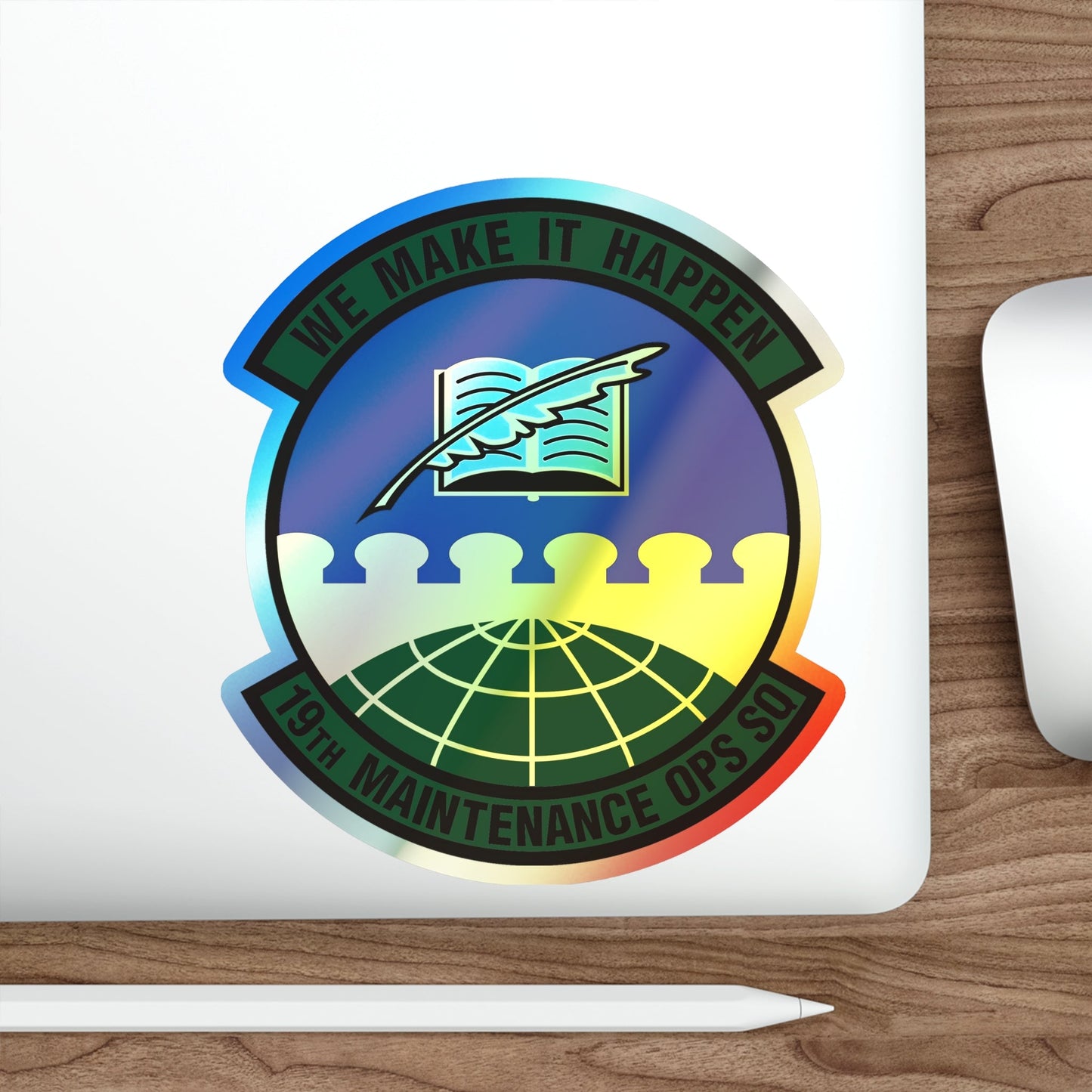19th Maintenance Operations Squadron (U.S. Air Force) Holographic STICKER Die-Cut Vinyl Decal-The Sticker Space