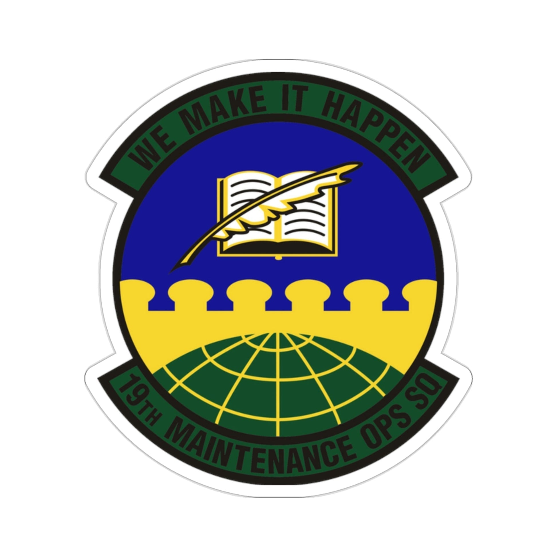 19th Maintenance Operations Squadron (U.S. Air Force) STICKER Vinyl Die-Cut Decal-2 Inch-The Sticker Space