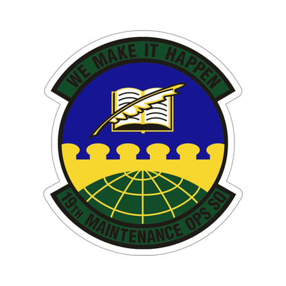 19th Maintenance Operations Squadron (U.S. Air Force) STICKER Vinyl Die-Cut Decal-6 Inch-The Sticker Space
