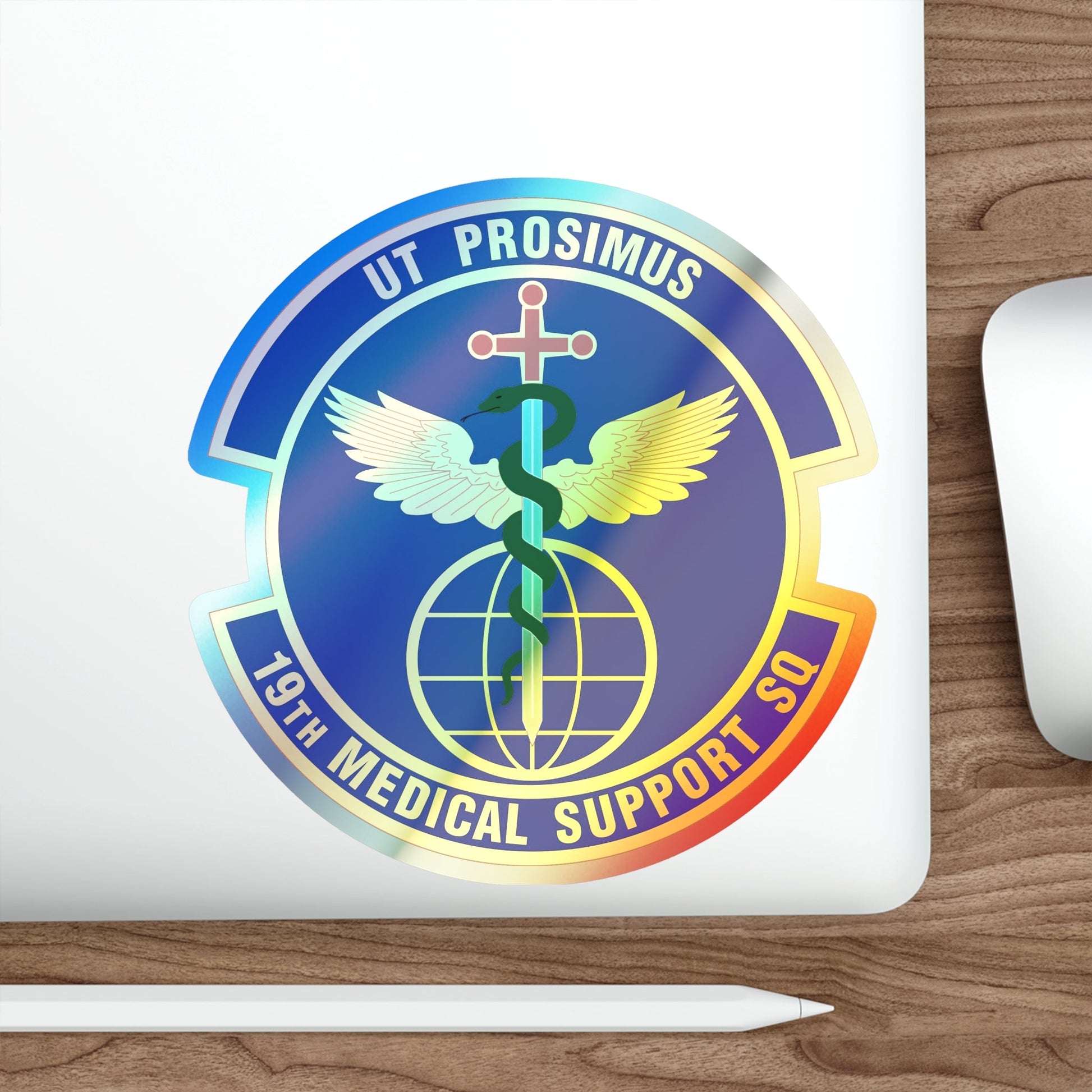 19th Medical Support Squadron (U.S. Air Force) Holographic STICKER Die-Cut Vinyl Decal-The Sticker Space