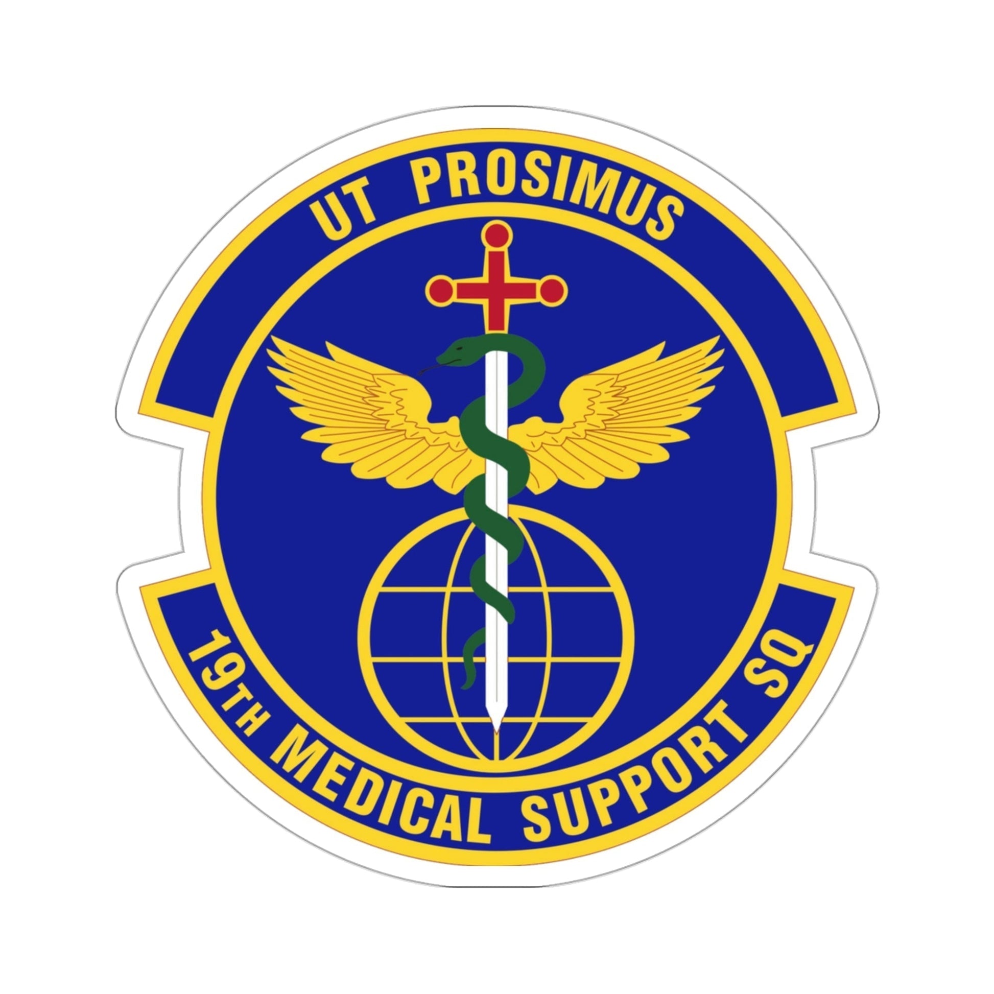 19th Medical Support Squadron (U.S. Air Force) STICKER Vinyl Die-Cut Decal-3 Inch-The Sticker Space