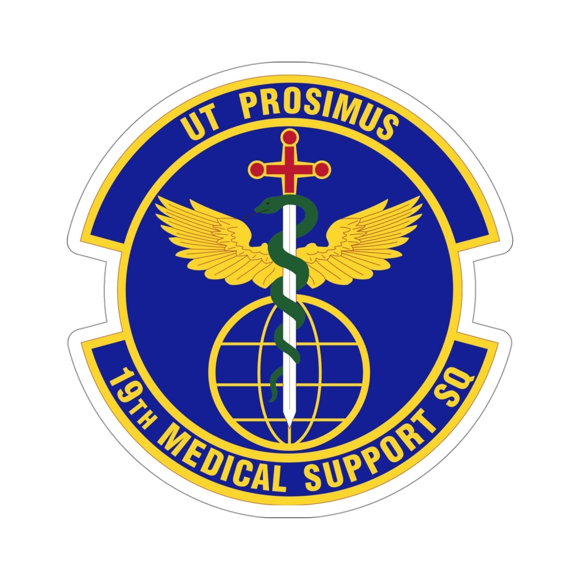 19th Medical Support Squadron (U.S. Air Force) STICKER Vinyl Die-Cut Decal-4 Inch-The Sticker Space