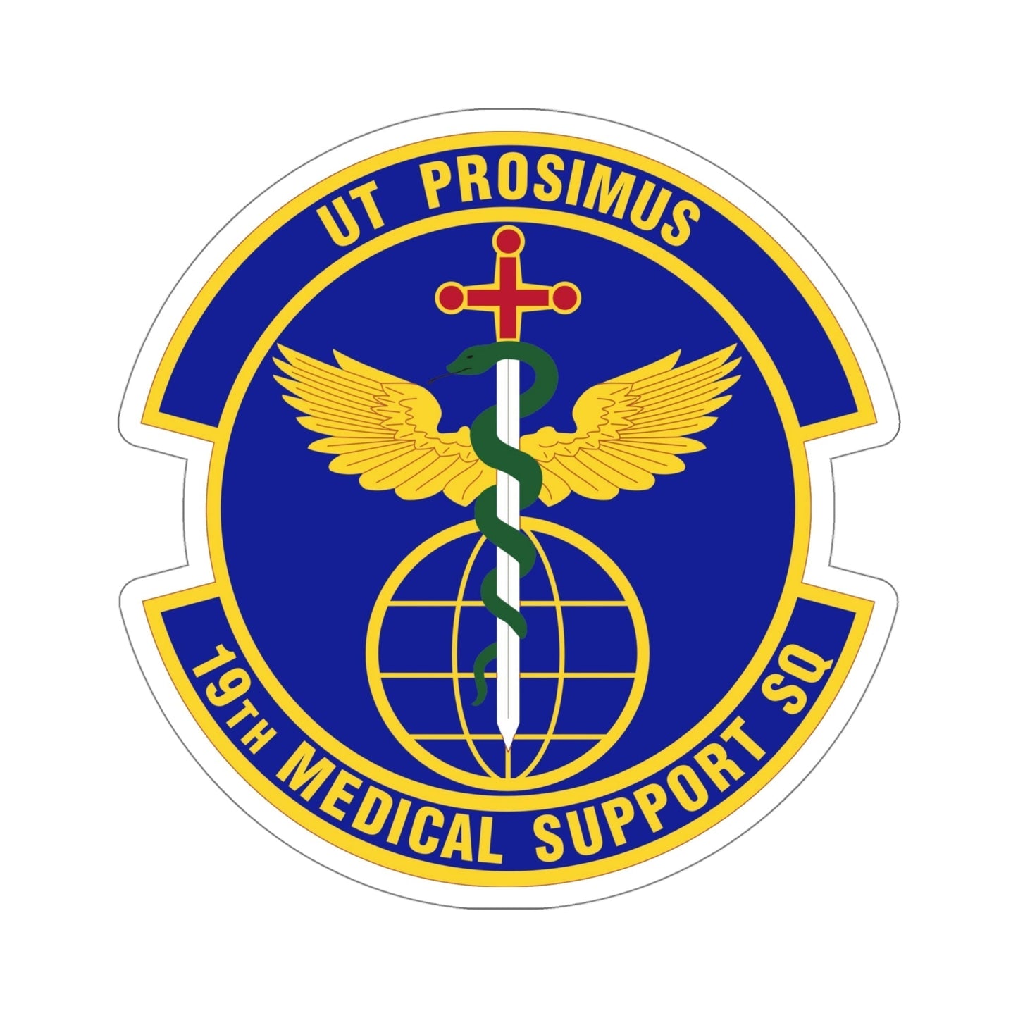 19th Medical Support Squadron (U.S. Air Force) STICKER Vinyl Die-Cut Decal-5 Inch-The Sticker Space