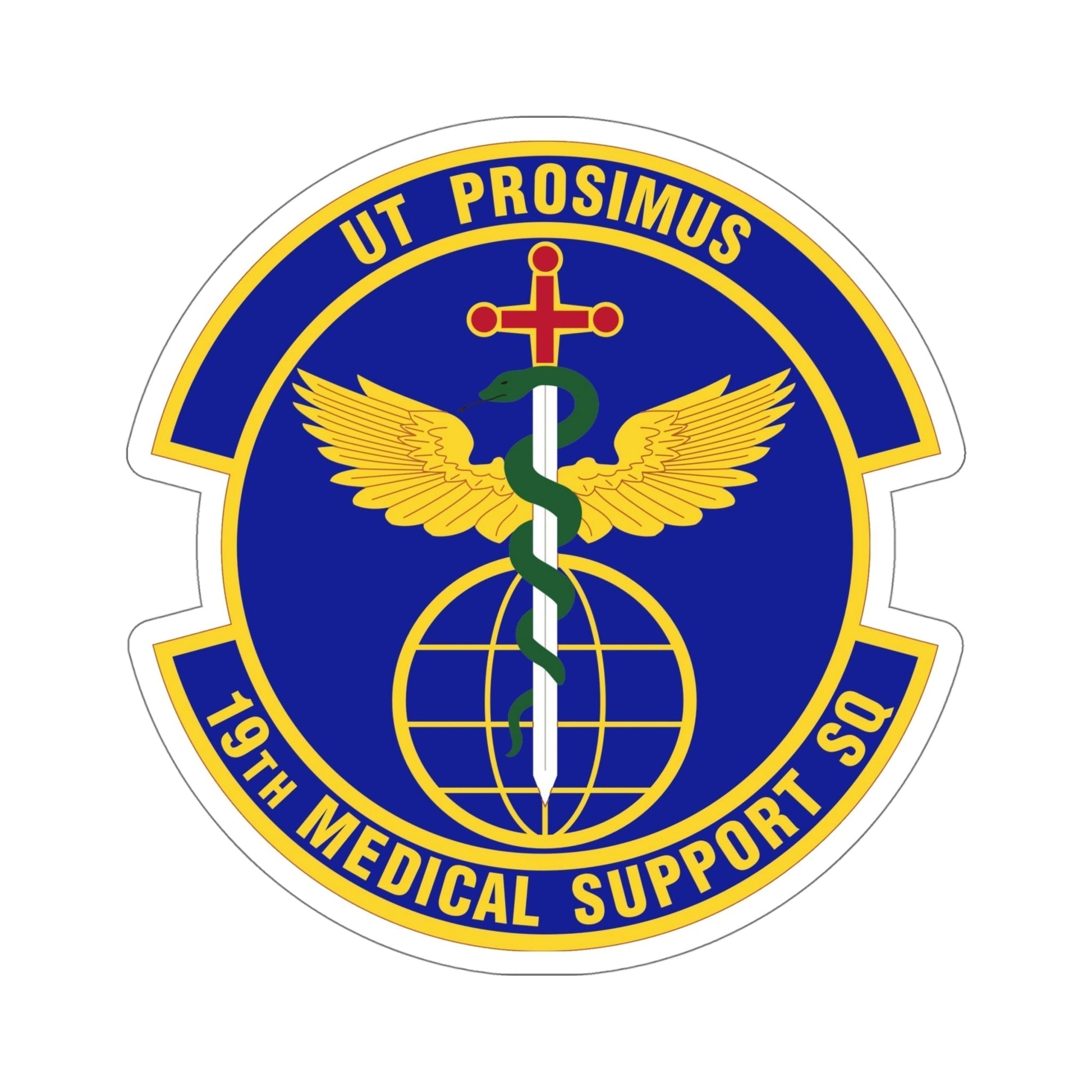19th Medical Support Squadron (U.S. Air Force) STICKER Vinyl Die-Cut Decal-6 Inch-The Sticker Space