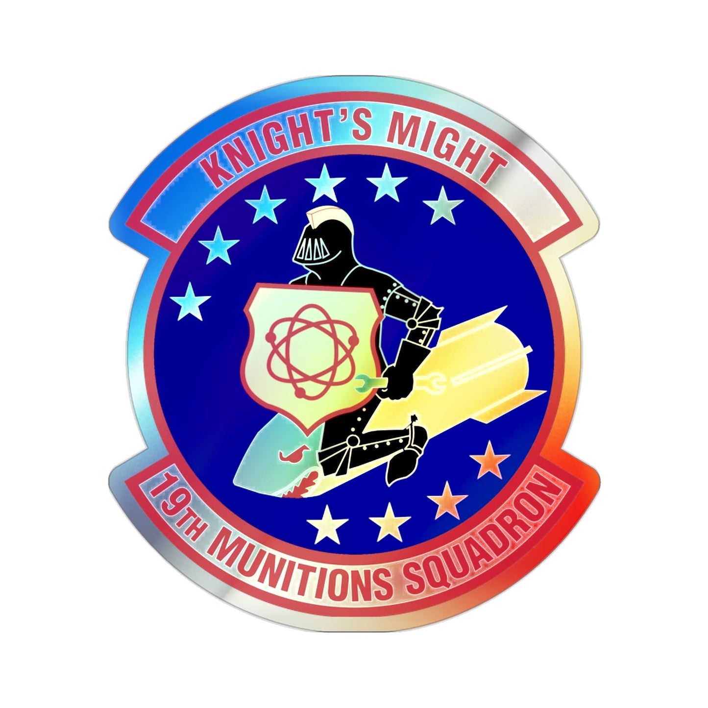 19th Munitions Squadron (U.S. Air Force) Holographic STICKER Die-Cut Vinyl Decal-2 Inch-The Sticker Space