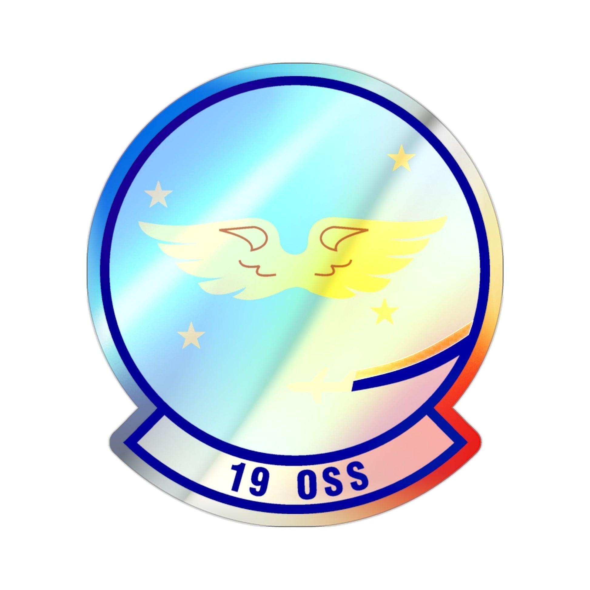 19th Operations Support Squadron (U.S. Air Force) Holographic STICKER Die-Cut Vinyl Decal-2 Inch-The Sticker Space