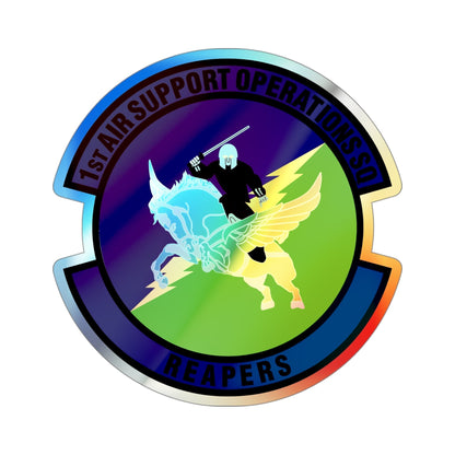 1st Air Support Operations Squadron (U.S. Air Force) Holographic STICKER Die-Cut Vinyl Decal-4 Inch-The Sticker Space