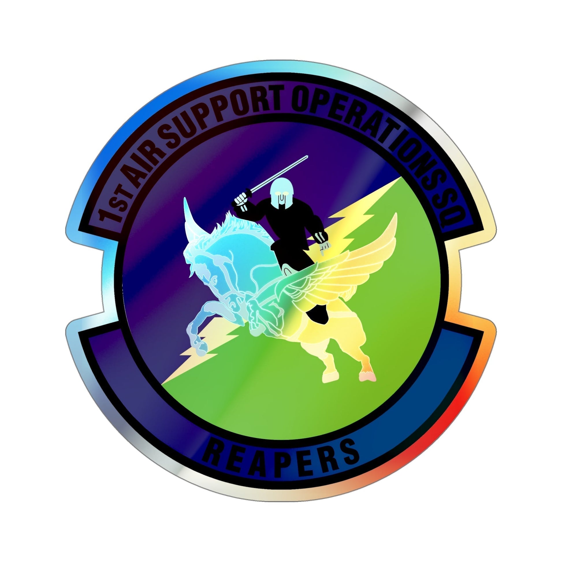 1st Air Support Operations Squadron (U.S. Air Force) Holographic STICKER Die-Cut Vinyl Decal-5 Inch-The Sticker Space