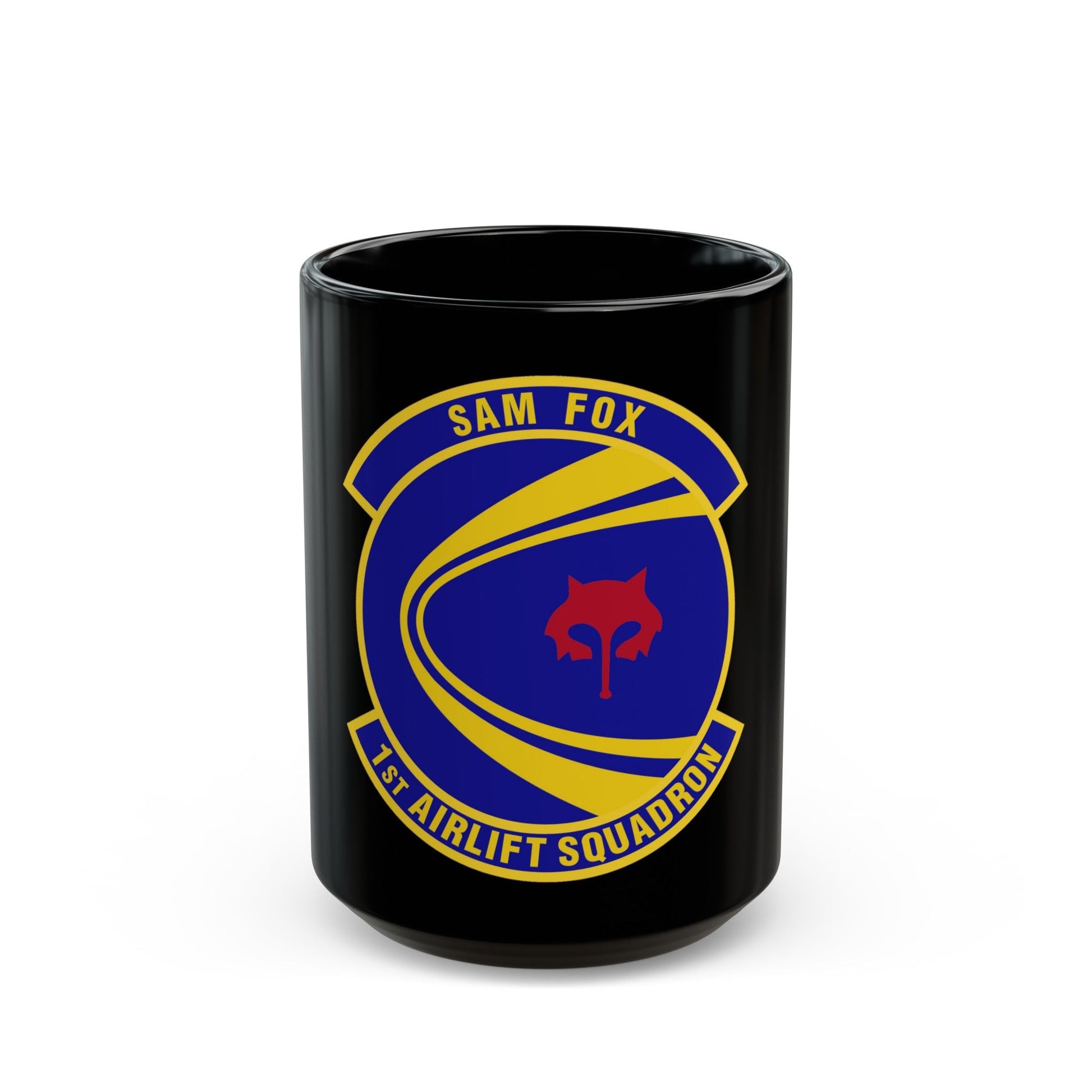 1st Airlift Squadron (U.S. Air Force) Black Coffee Mug-15oz-The Sticker Space