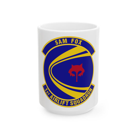 1st Airlift Squadron (U.S. Air Force) White Coffee Mug-15oz-The Sticker Space