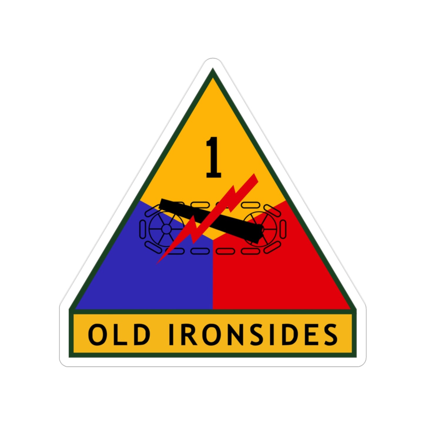 1st Armored Division (U.S. Army) Transparent STICKER Die-Cut Vinyl Decal-2 Inch-The Sticker Space