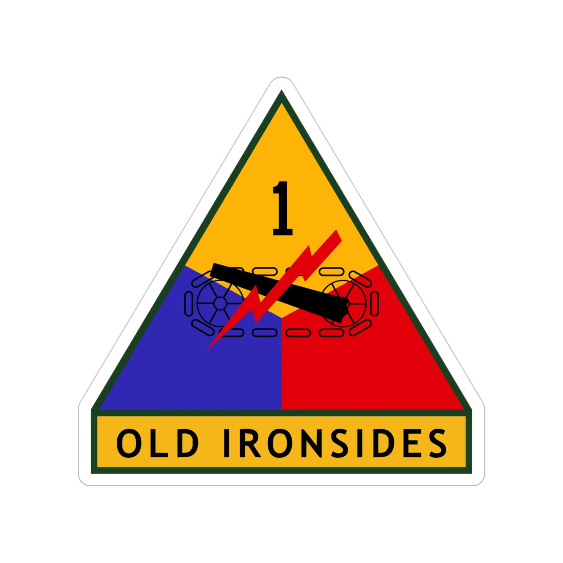 1st Armored Division (U.S. Army) Transparent STICKER Die-Cut Vinyl Decal-3 Inch-The Sticker Space