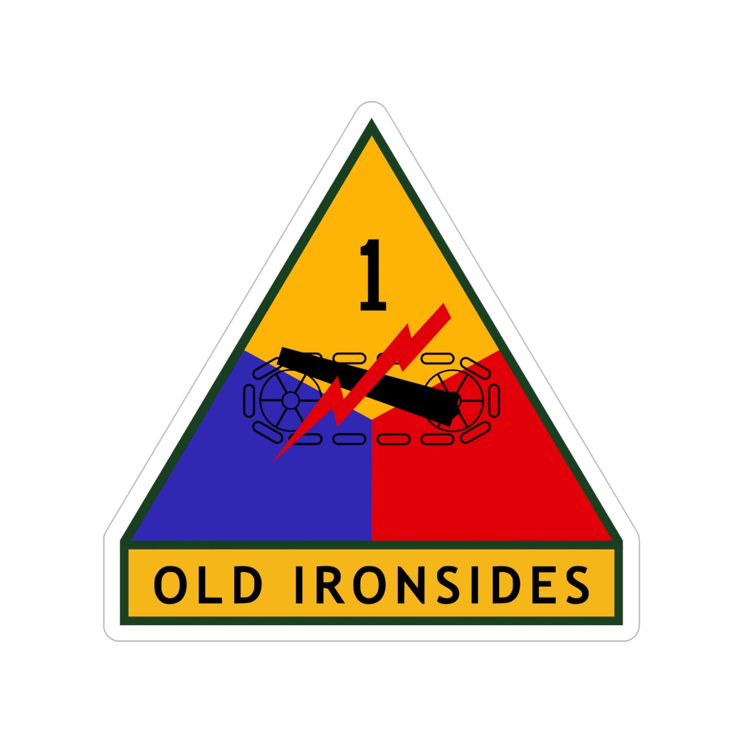 1st Armored Division (U.S. Army) Transparent STICKER Die-Cut Vinyl Decal-5 Inch-The Sticker Space