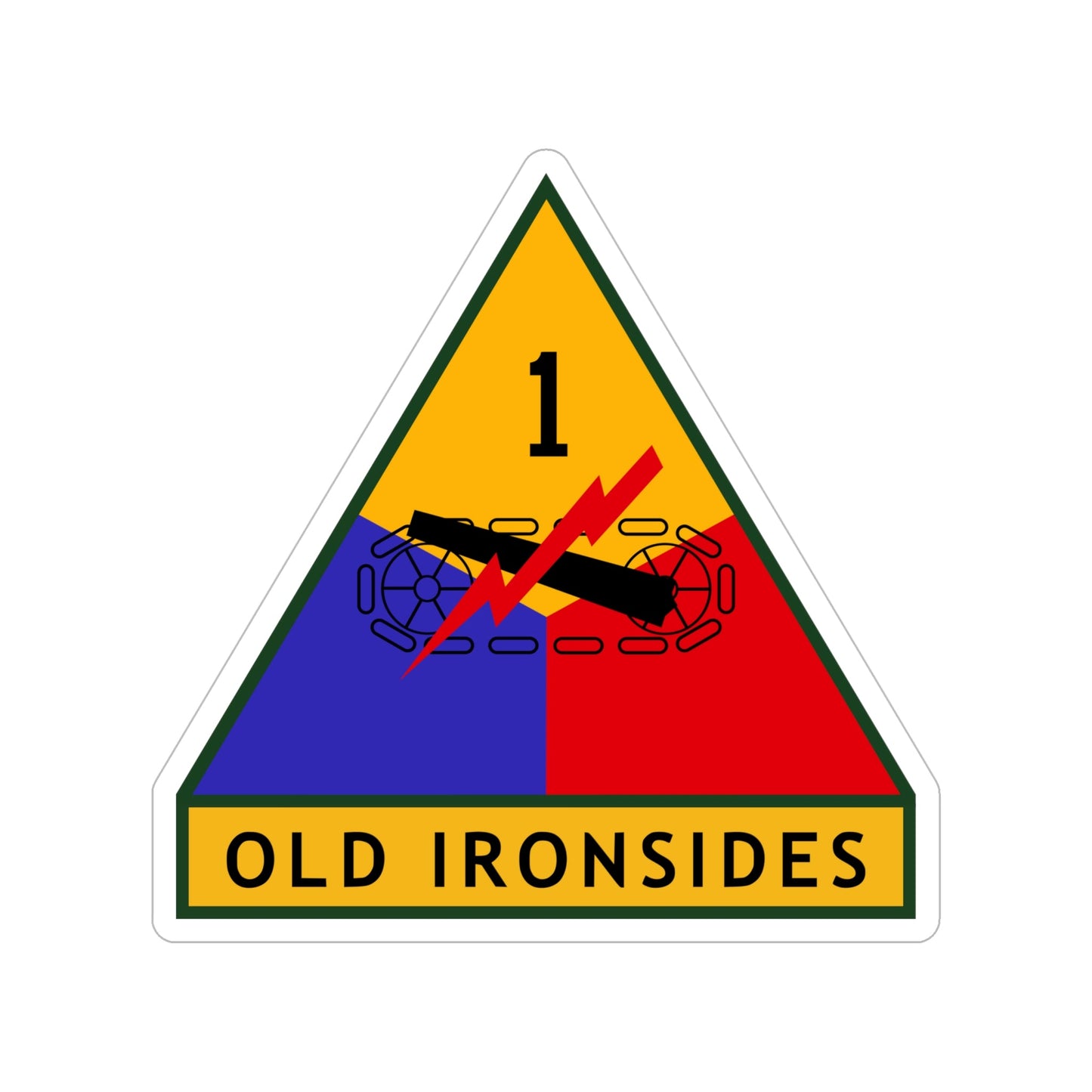1st Armored Division (U.S. Army) Transparent STICKER Die-Cut Vinyl Decal-6 Inch-The Sticker Space
