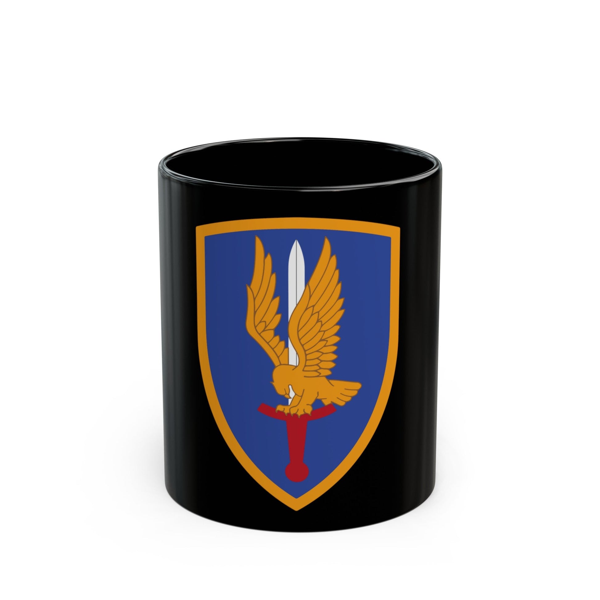 1st Aviation Brigade (U.S. Army) Black Coffee Mug-11oz-The Sticker Space