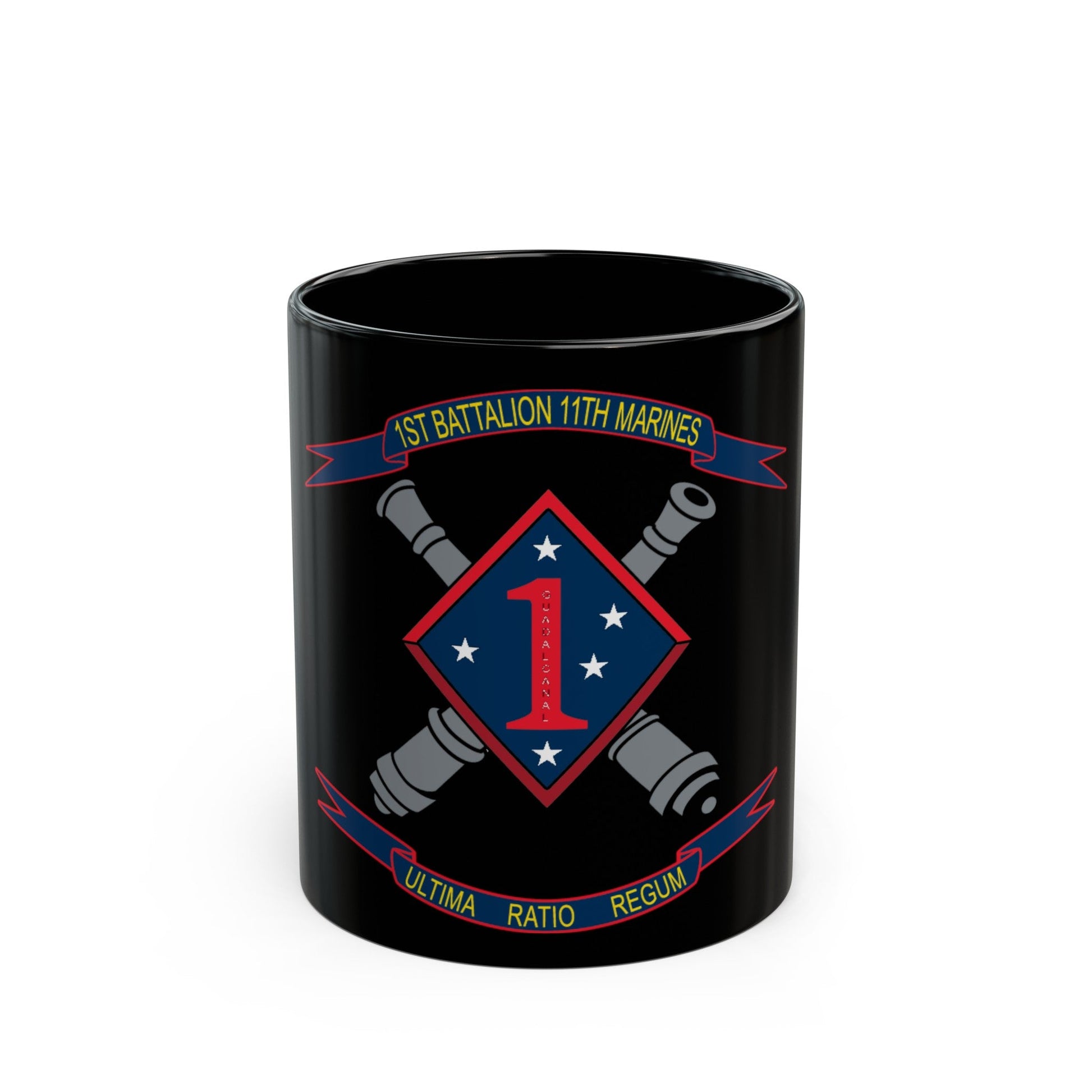 1st Battalion 11th Marines (USMC) Black Coffee Mug-11oz-The Sticker Space