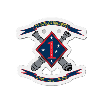 1st Battalion 11th Marines (USMC) Die-Cut Magnet-2 Inch-The Sticker Space