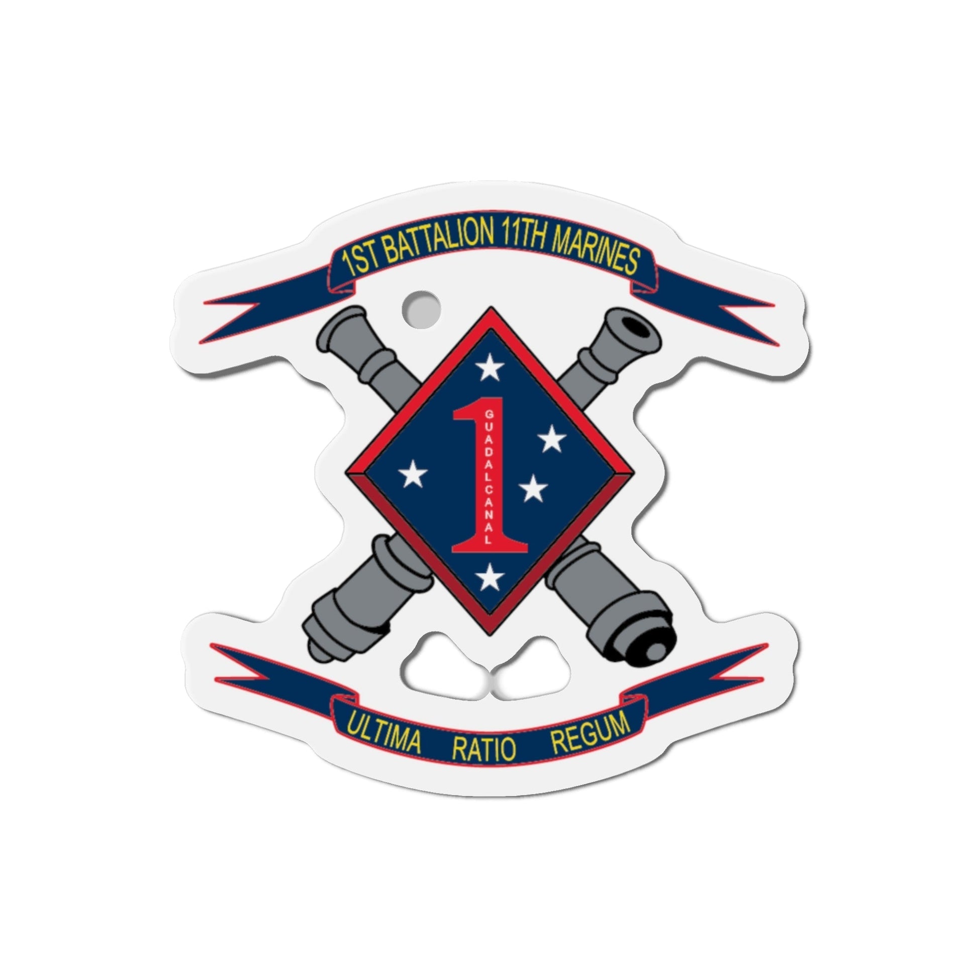 1st Battalion 11th Marines (USMC) Die-Cut Magnet-3 Inch-The Sticker Space