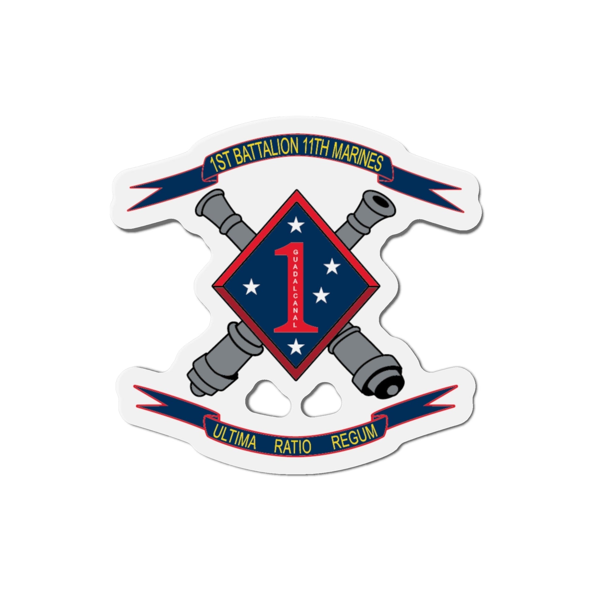 1st Battalion 11th Marines (USMC) Die-Cut Magnet-5 Inch-The Sticker Space
