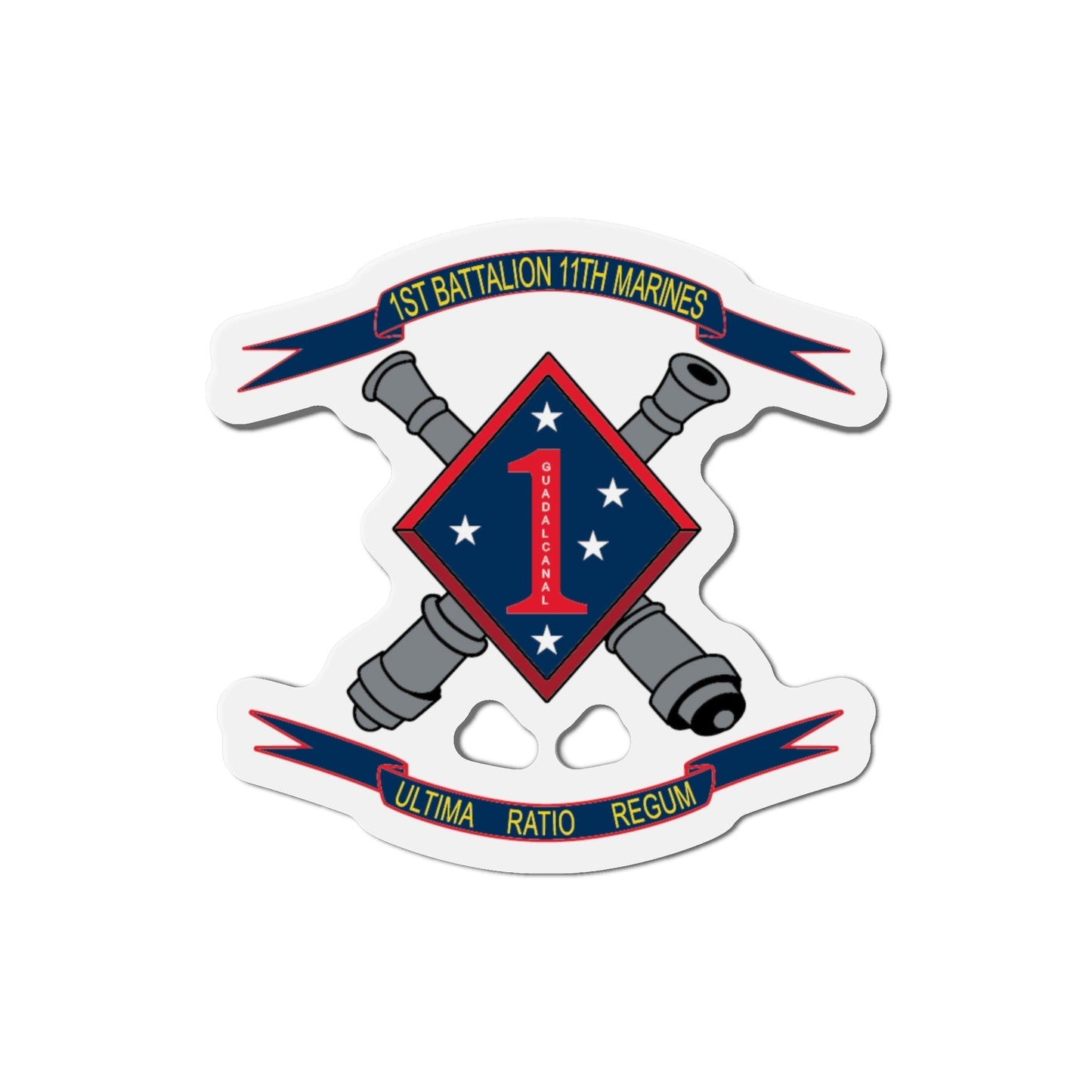 1st Battalion 11th Marines (USMC) Die-Cut Magnet-6 Inch-The Sticker Space