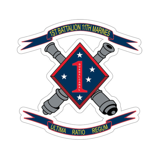 1st Battalion 11th Marines (USMC) STICKER Vinyl Die-Cut Decal-6 Inch-The Sticker Space