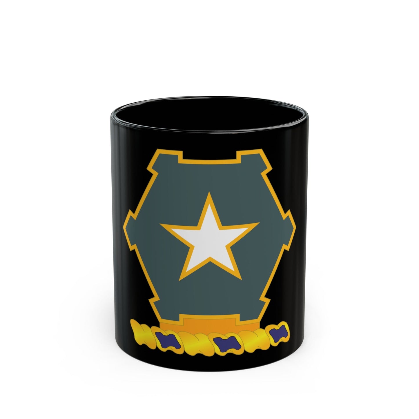 1st Battalion 36th Infantry Regiment (U.S. Army) Black Coffee Mug-11oz-The Sticker Space