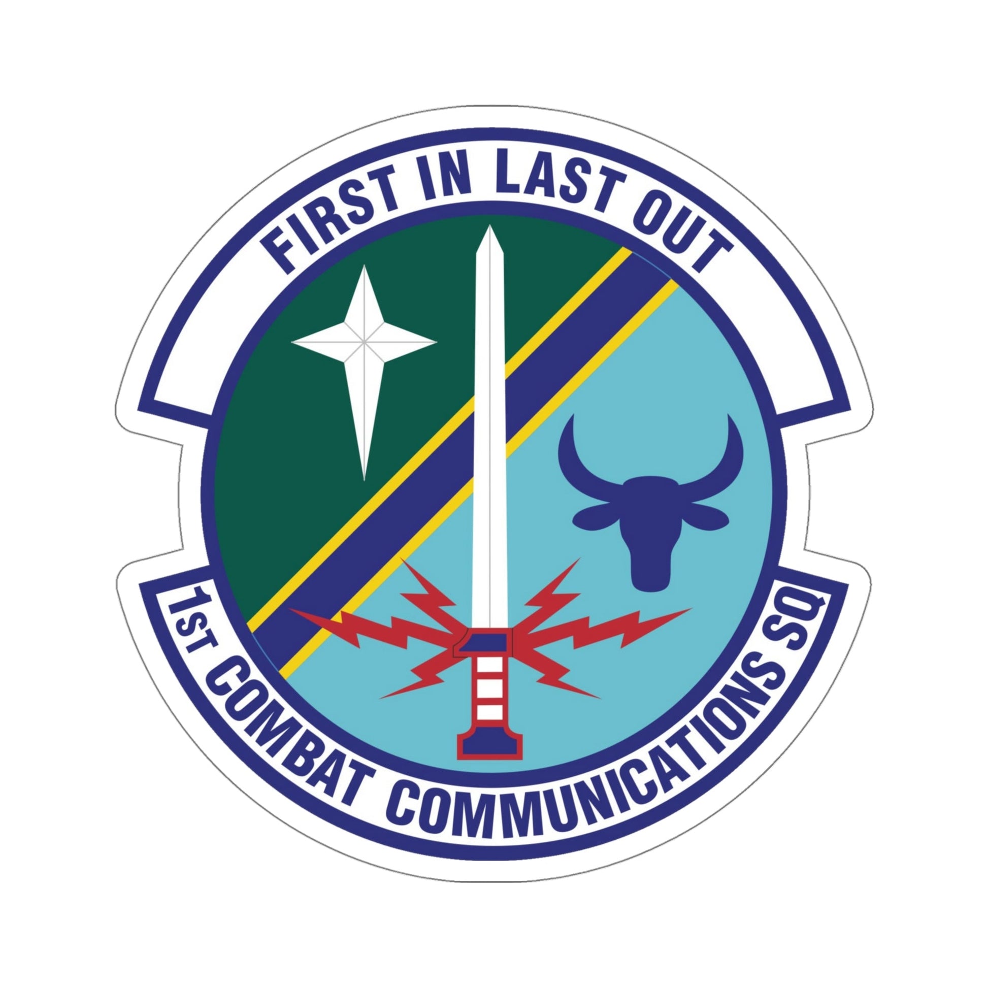 1st Combat Communications Squadron (U.S. Air Force) STICKER Vinyl Die-Cut Decal-5 Inch-The Sticker Space