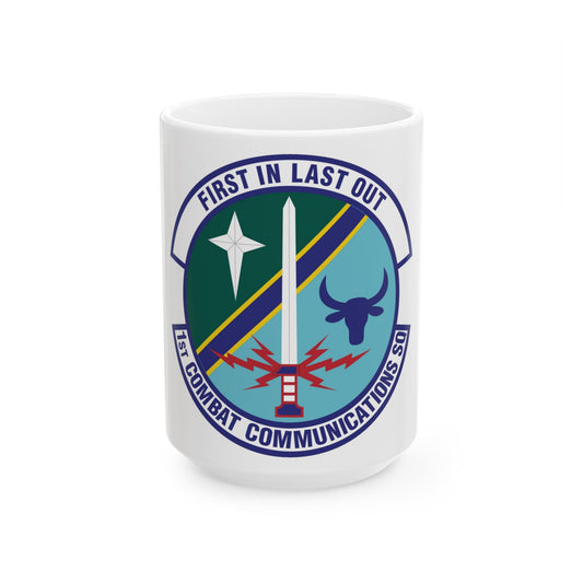 1st Combat Communications Squadron (U.S. Air Force) White Coffee Mug-15oz-The Sticker Space