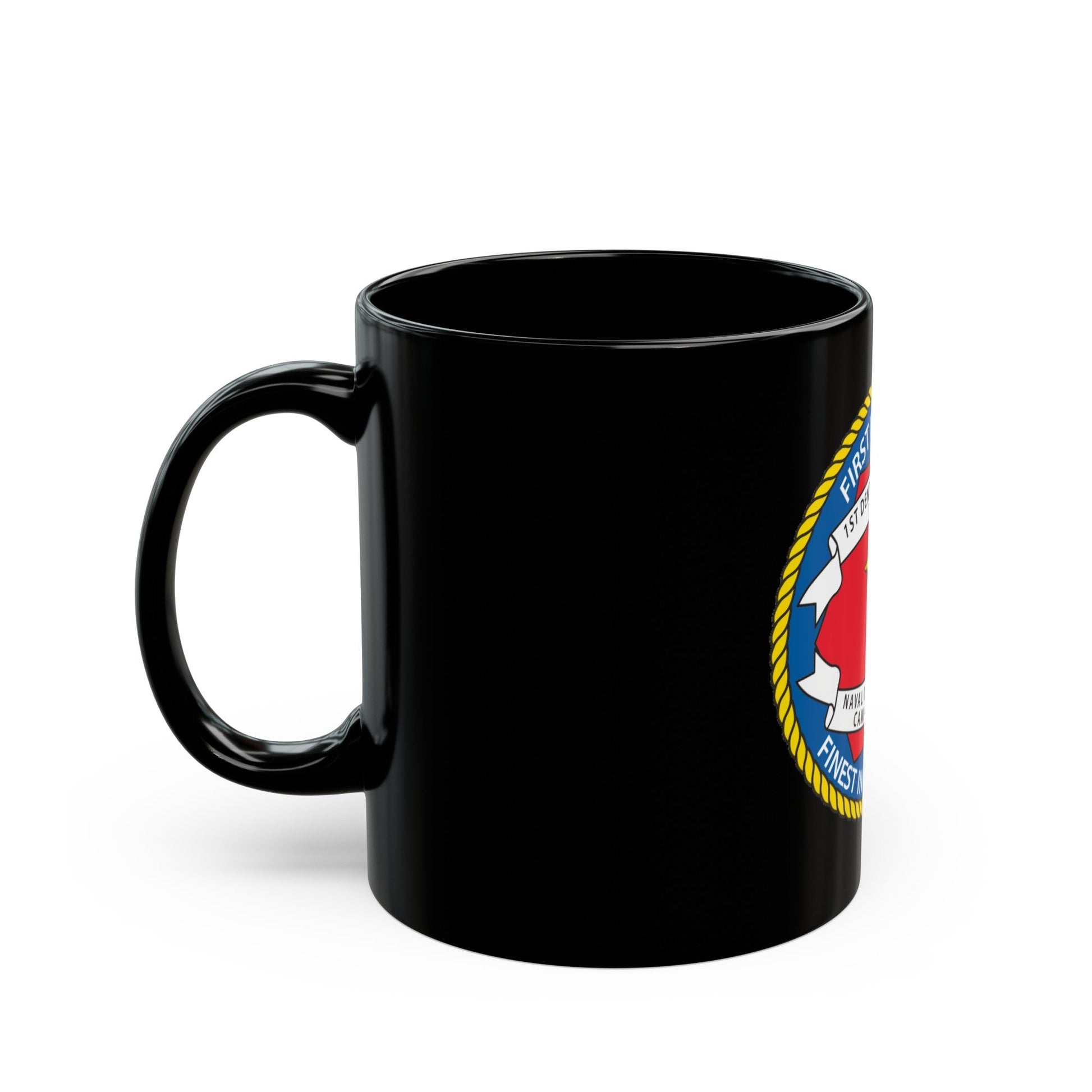 1st Dental Btn Naval Dental Cnt Camp Pendleton (U.S. Navy) Black Coffee Mug-The Sticker Space