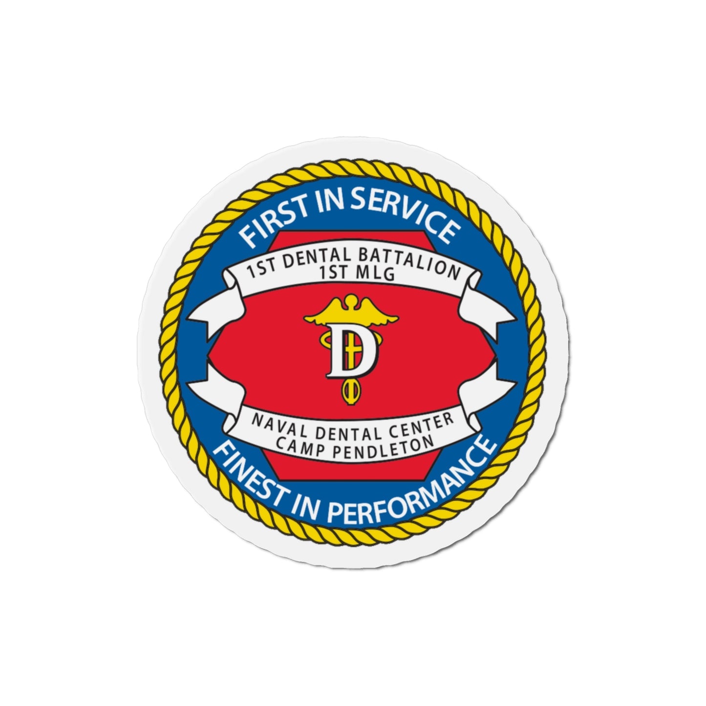 1st Dental Btn Naval Dental Cnt Camp Pendleton (U.S. Navy) Die-Cut Magnet-3" x 3"-The Sticker Space