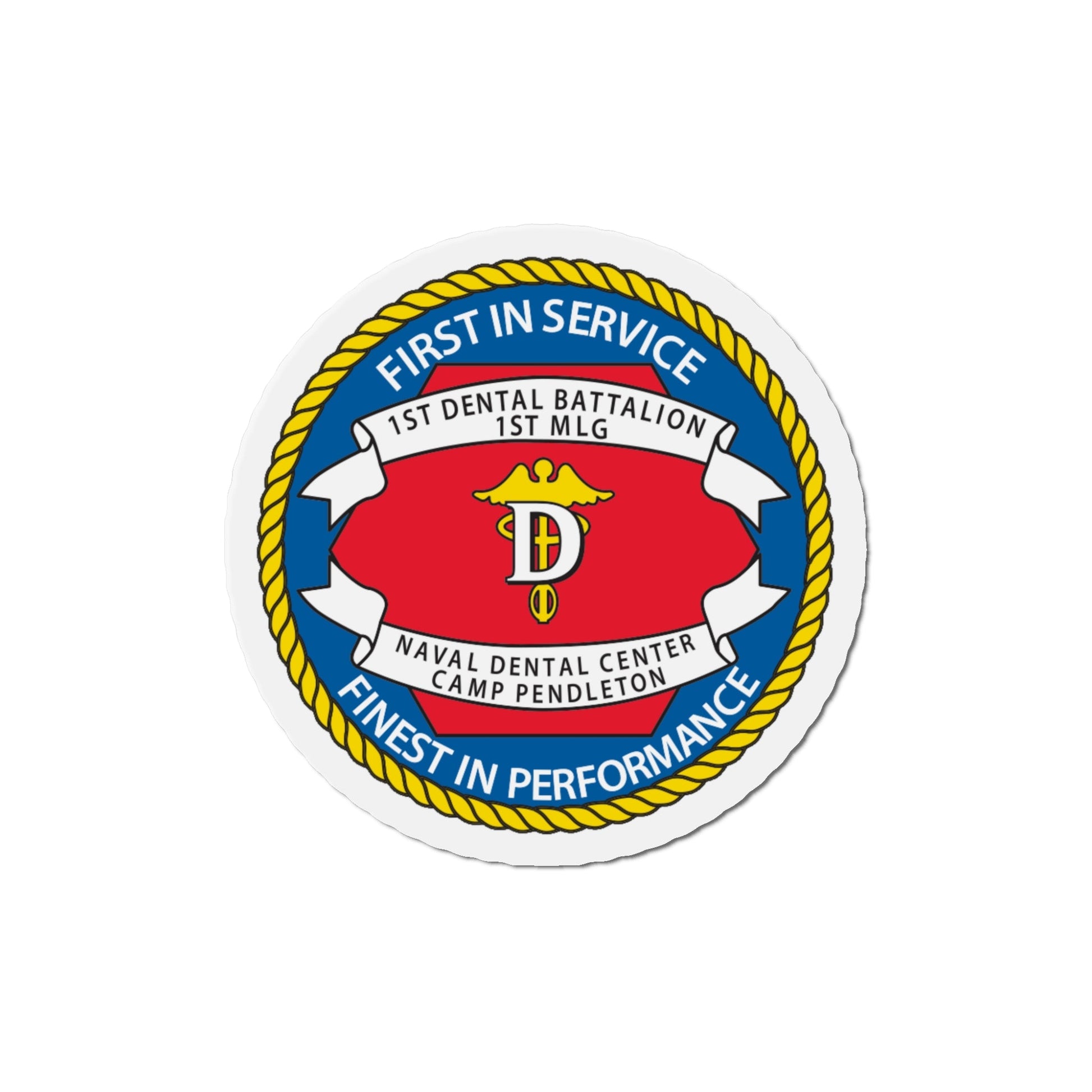 1st Dental Btn Naval Dental Cnt Camp Pendleton (U.S. Navy) Die-Cut Magnet-5" x 5"-The Sticker Space