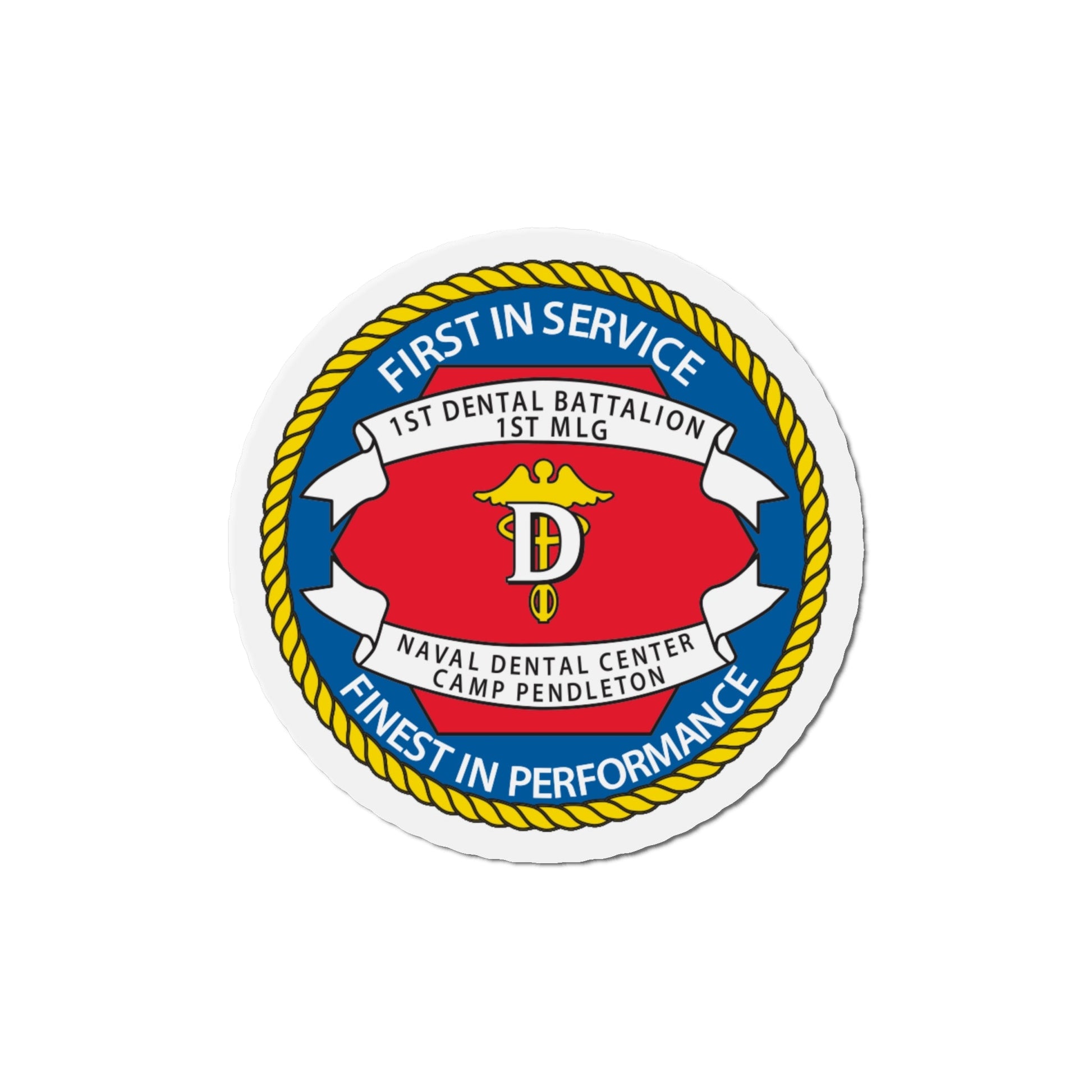 1st Dental Btn Naval Dental Cnt Camp Pendleton (U.S. Navy) Die-Cut Magnet-6 × 6"-The Sticker Space