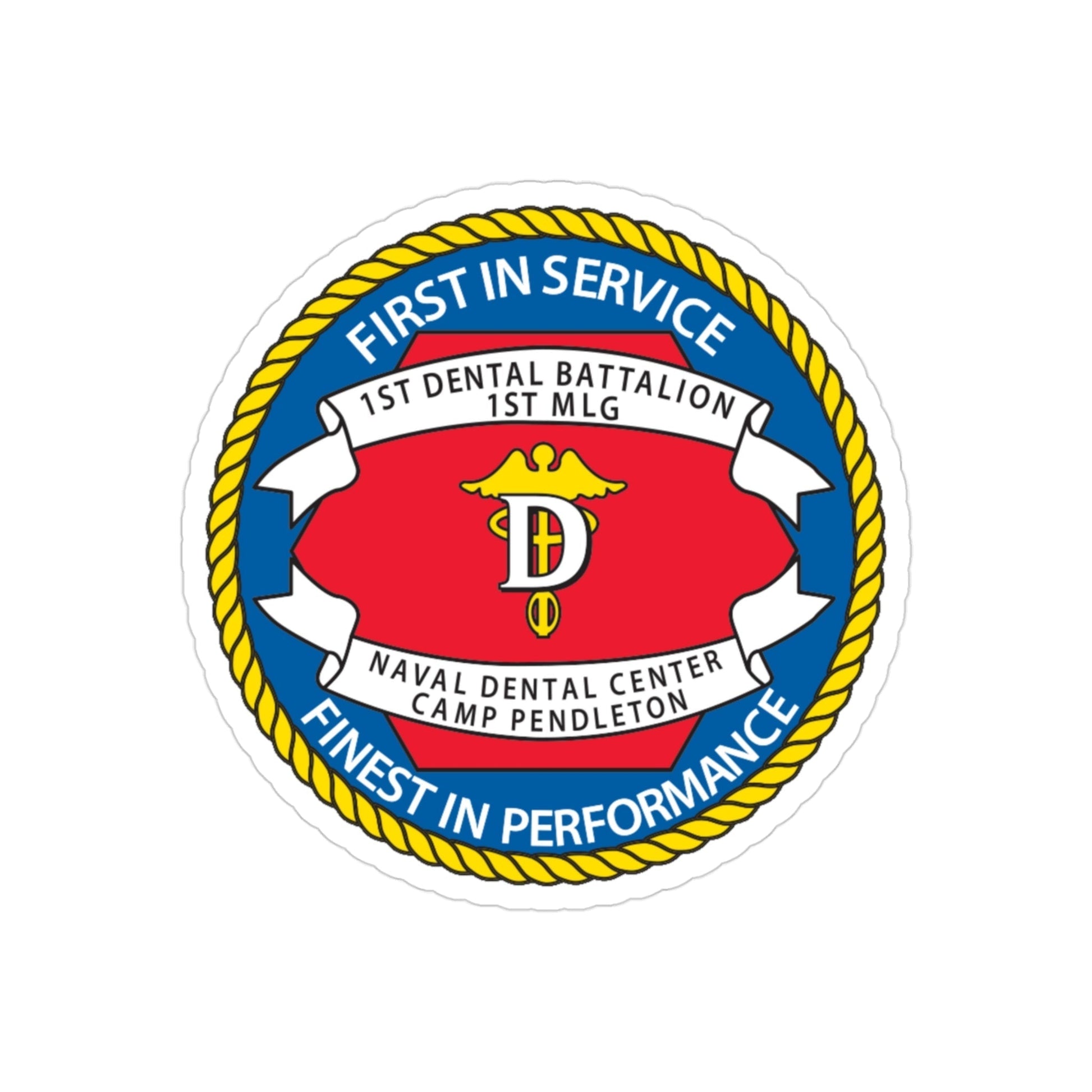 1st Dental Btn Naval Dental Cnt Camp Pendleton (U.S. Navy) Transparent STICKER Die-Cut Vinyl Decal-3 Inch-The Sticker Space
