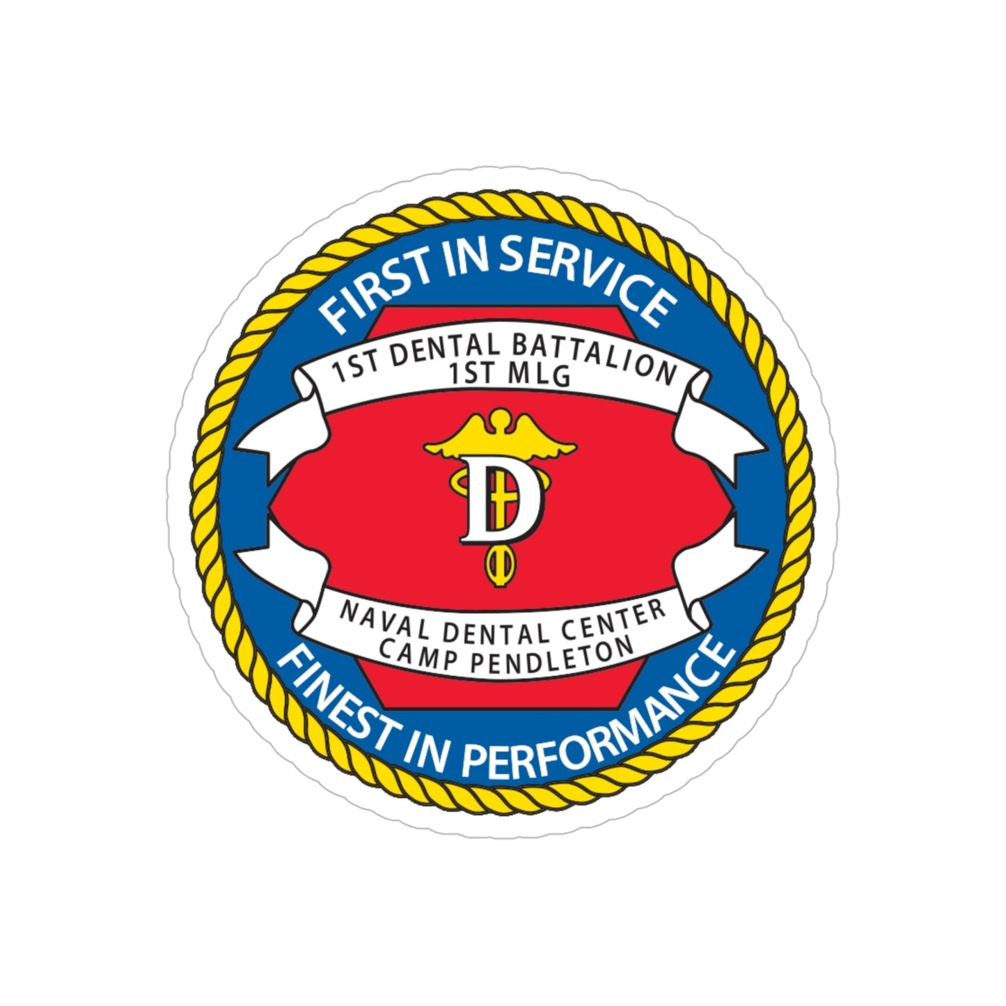 1st Dental Btn Naval Dental Cnt Camp Pendleton (U.S. Navy) Transparent STICKER Die-Cut Vinyl Decal-5 Inch-The Sticker Space